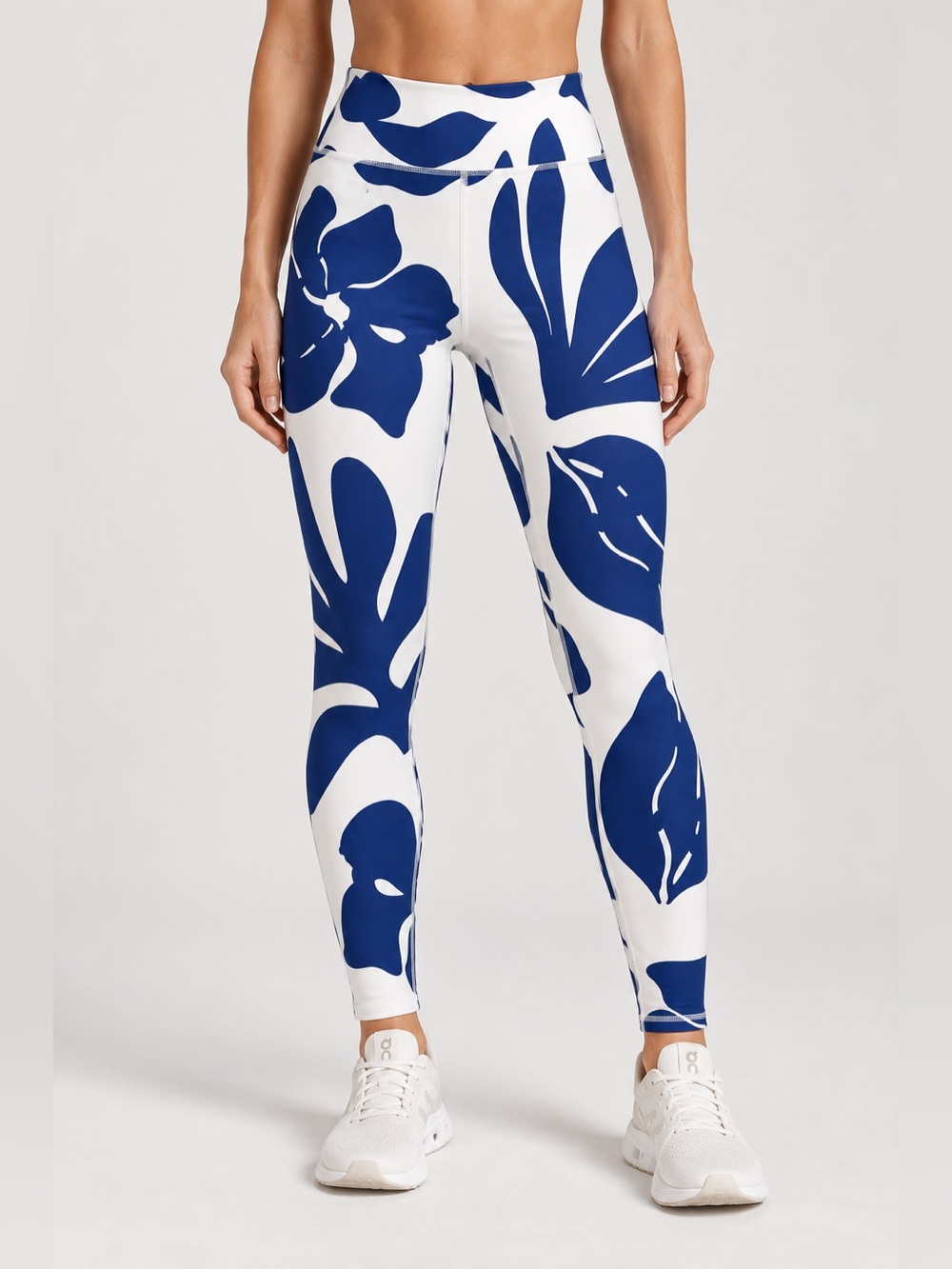 NWT WILO The Label Women's Blue & White Floral Print Leggings